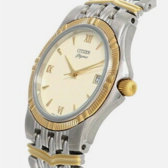 CITIZEN Elegance Beige Dial Two-tone SS Men's Watch AQ0554-51A - Picture 6 of 7